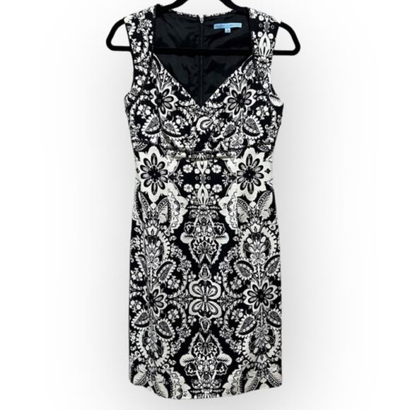 Antonio Melani Parisian Lace Sheath Dress sz 2 Black and White - Picture 14 of 14